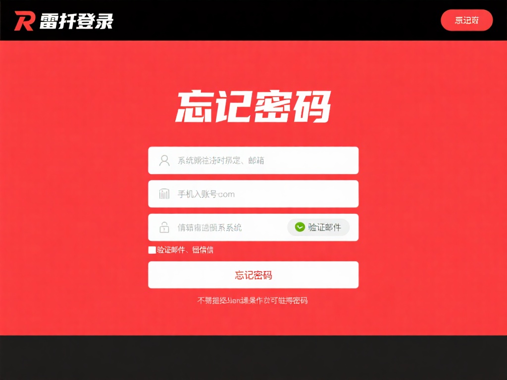 使用“忘记密码”功能
您可以在雷竞技登录界面找到