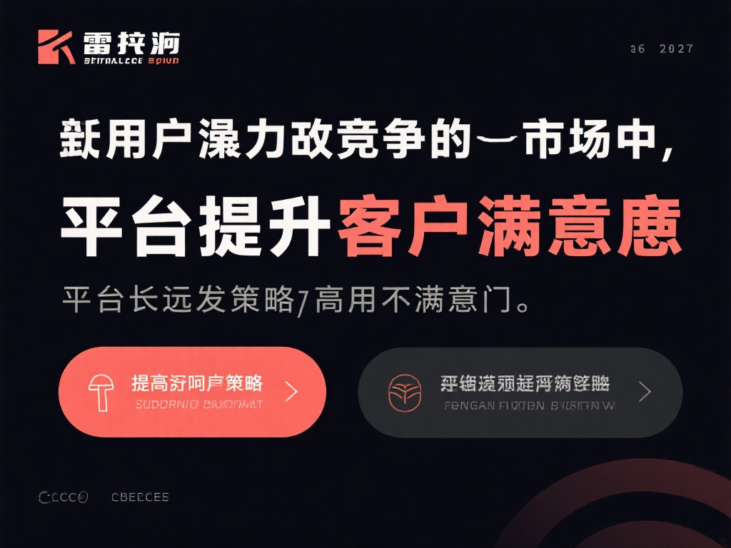 在用户激烈竞争的市场中，提升客户满意度是平台长远发